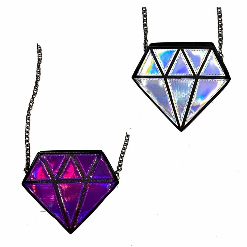 DollsKill Silver/Purple Holo Diamond Bag